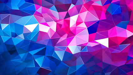 Obraz premium Vibrant Sapphire Blue and Fuchsia Geometric Mosaic Design