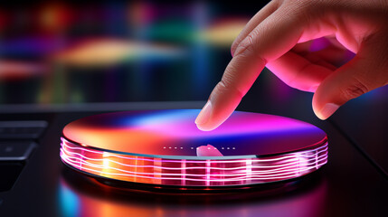 dj at work HD 8K wallpaper Stock Photographic Image 