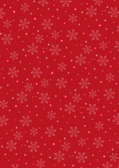 クリスマスイメージ背景　素材　キラキラ雪の結晶　縦長