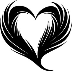 feather heart