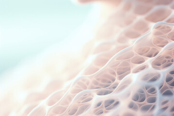 Biological Network: Close-Up of Skin Cellular Structure in Soft Focus
