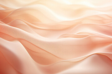 Obraz premium Soft Focus Fabric Waves in Pastel Peach - Textile Abstract Background