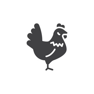 Chicken or chick vector icon