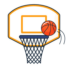 Vector basketball hoop sport basket vector illustration