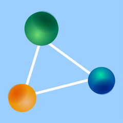 Vector molecule isolated on white background