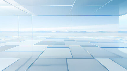 Textured floor, wide horizon product commercial photography background, PPT background, 3D rendering, car display scene