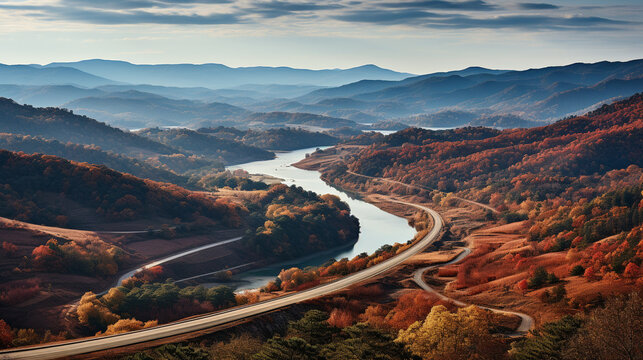 view of the river HD 8K wallpaper Stock Photographic Image 