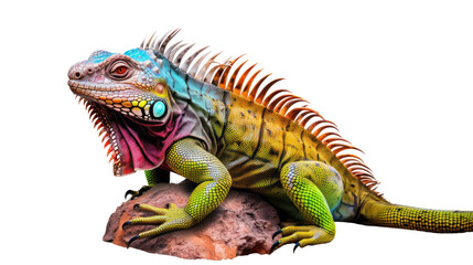Obraz premium Iguana on the transparent background
