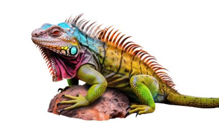 Iguana on the transparent background