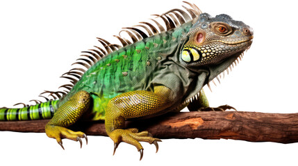Fototapeta premium Iguana on the transparent background