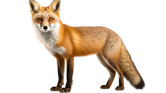 A fox on the transparent background