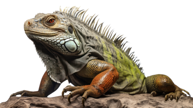 Iguana on the transparent background