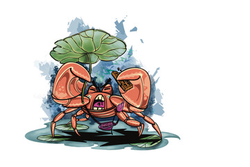 Angry cute crab 