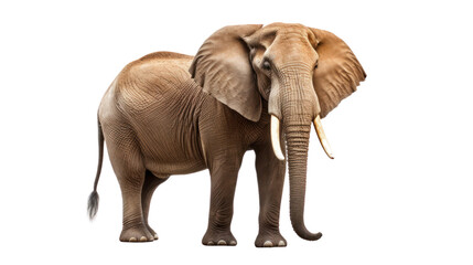 Africa elephant on the transparent background