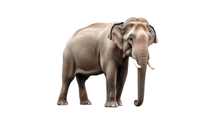 Thai elephant on the transparent background