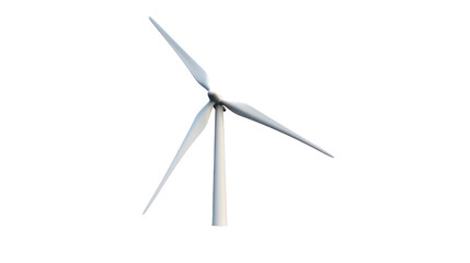 Wind turbine on the transparent background