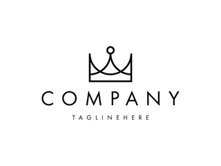 luxury crown king queen logo design