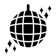 Fototapeta na wymiar disco ball glyph icon