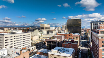 spokane downtown view aerial main street