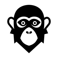 Monkey head vector logo