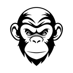 Monkey head vector logo