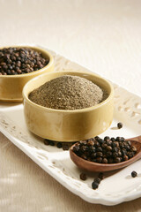Kali Mirch or Black Pepper Powder, Indian Spice