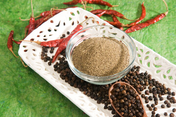 Kali Mirch or Black Pepper Powder, Indian Spice