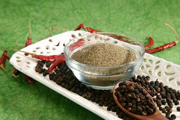 Kali Mirch or Black Pepper Powder, Indian Spice