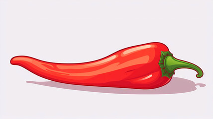 Hand drawn cartoon red pepper illustration
