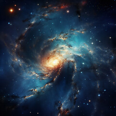 Obraz premium Solar System and Beautiful Galaxy Background Wallpaper