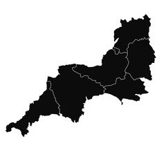  map of South West England is a region of England, with borders of the ceremonial counties