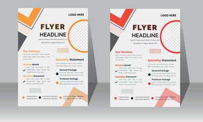Obraz premium Travel flyer design for your company with yellow and red color