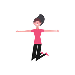 vector element set of women with poses animation