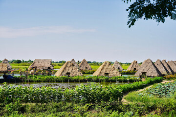 Village on outskirts of Siem Reap for ecotourism purposes at Siem Reap, Cambodia, Asia