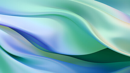 abstract background with green and blue waves