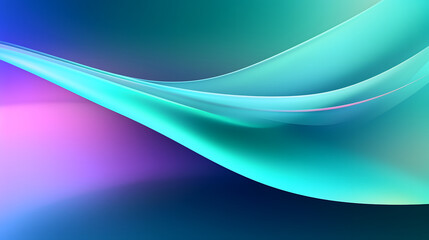 Fototapeta premium abstract background with green and blue waves
