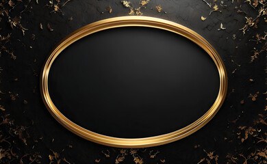 Luxury black and gold background with space in the middle.