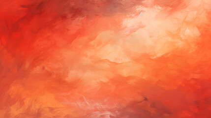 digital oil paint brush abstract background red orange marble texture. Generative Ai.