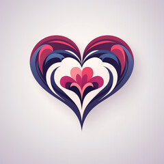 Vector abstract colorful heart. Valentine's Day background. Love concept. 
