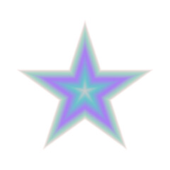 Gradient Y2K blur element. Abstract aesthetic y2k blur star. Gradient vector illustration