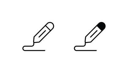 Fototapeta premium Pencil icon design with white background stock illustration