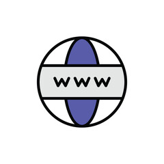 Internet icon design with white background stock illustration