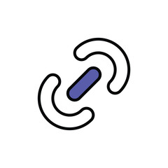 Link icon design with white background stock illustration