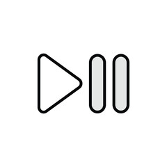 Pause icon design with white background stock illustration