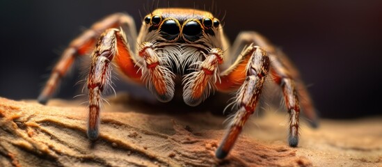 Gorgeous acrobatic spider