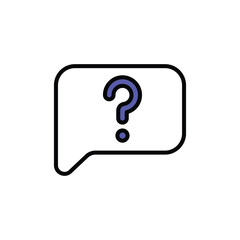 Question icon design with white background stock illustration