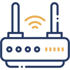 Vector Icon Wi-Fi, Router, Hotspot, Modem, Internet Connection, Wi-Fi Signal
