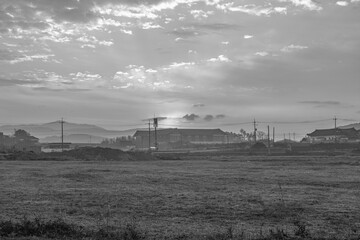 Gyeongju, South Korea - November 20 2022 "Woljeong Bridge during the sunrise"