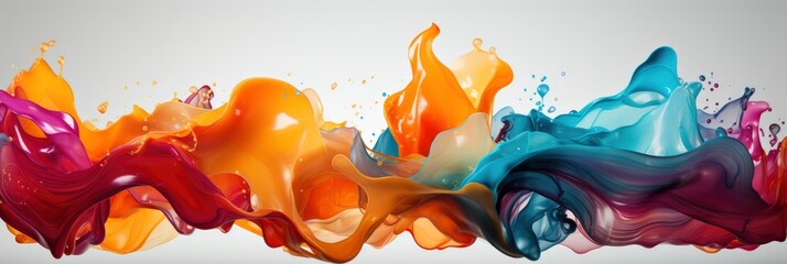 Motion Color Drop Waterink Swirling Colorfull , Banner Image For Website, Background abstract , Desktop Wallpaper - obrazy, fototapety, plakaty