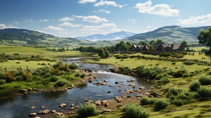 Cutting-edge 3D rural landscapes highlighting metaverse real estate possibilities 